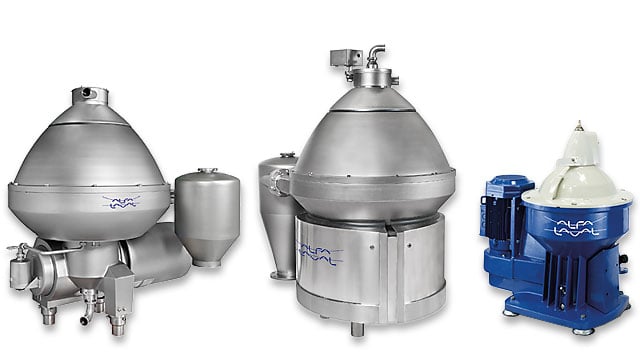 Centrifugal separators range